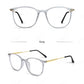 LUSEEN AG2258 Photochromic Anti-Radiation Eyeglasses Frame Color Change Unisex Full Rim PC+Alloy Round Eyewear