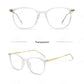 LUSEEN AG2258 Photochromic Anti-Radiation Eyeglasses Frame Color Change Unisex Full Rim PC+Alloy Round Eyewear