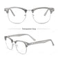 LUSEEN Eyeglass Photochromic Anti Radiation Browline  Eyeglasses Antirad Eye Glasses for Men and Women AG2230