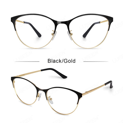 LUSEEN AG2243 Unisex Photochromic Anti Radiation Eyeglass Shades For Men Women Sunglasses Cat Eye For Round Face For Beach Eyewear Frames