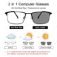 LUSEEN Anti Radiation Photochromic Eyeglass Sunglasses AG2251 Shades for Men Women Vintage Fashion Student Round Face Unisex Summer Outfit Resin Eyewear