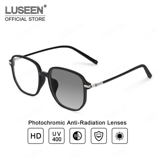 LUSEEN AG2266 Anti-Radiation Photochromic Eyeglasses For Men Women Oversized Full Rim AG2266