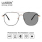 LUSEEN AG2233 New Anti Radiation Glasses Photochromic Computer Glasses Metallic Frame Replaceable Lens Fashion Unisex Glasses