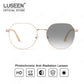 LUSEEN AG2267 Photochromic Anti-Radiation Eyeglasses Shades For Women Men Replaceable Lens Fashion Full Rim Round Frame