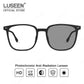 LUSEEN AG2279 Black frame Glasses Photochromic and Anti Radiation Square Full Rim Y2K Retro Eyeglass For Men and Women