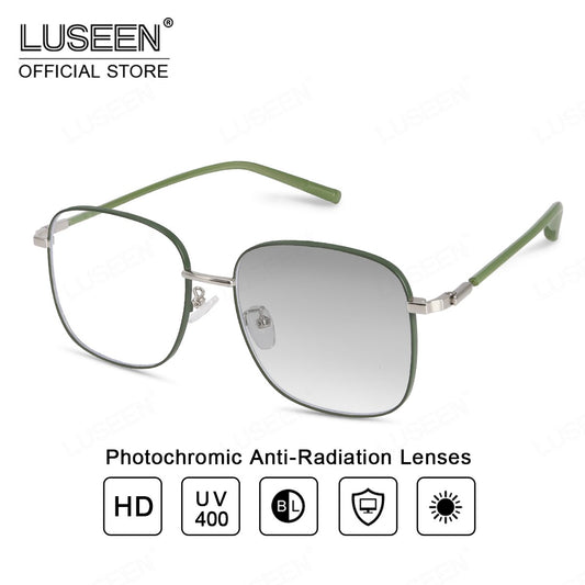 LUSEEN AG2265 Photochromic Anti-Radiation Eyeglasses Shades For Women Men Replaceable Lens Fashion OOTD