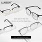 LUSEEN AG2262 Photochromic Eyeglass Shades for Men Women Anti Radiation Sunglasses Vintage Fashion Student Round Face Unisex Summer Outfit Resin Eyewear Browline Eyeglasses