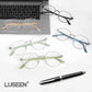 LUSEEN AG2267 Photochromic Anti-Radiation Eyeglasses Shades For Women Men Replaceable Lens Fashion Full Rim Round Frame