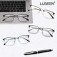 LUSEEN AG2248 Photochromic Anti-Radiation Eyeglasses Unisex Replaceable Lens Rectangle Semi Rimless Frame