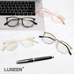 LUSEEN AG2258 Photochromic Anti-Radiation Eyeglasses Frame Color Change Unisex Full Rim PC+Alloy Round Eyewear