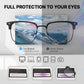 LUSEEN AG2262 Photochromic Eyeglass Shades for Men Women Anti Radiation Sunglasses Vintage Fashion Student Round Face Unisex Summer Outfit Resin Eyewear Browline Eyeglasses