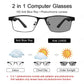 LUSEEN AG2244 Anti Radiation Photochromic Eyeglass Unisex Neutral Student Resin Full Rim Fashion Square Frame Glasses