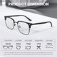 LUSEEN AG2262 Photochromic Eyeglass Shades for Men Women Anti Radiation Sunglasses Vintage Fashion Student Round Face Unisex Summer Outfit Resin Eyewear Browline Eyeglasses