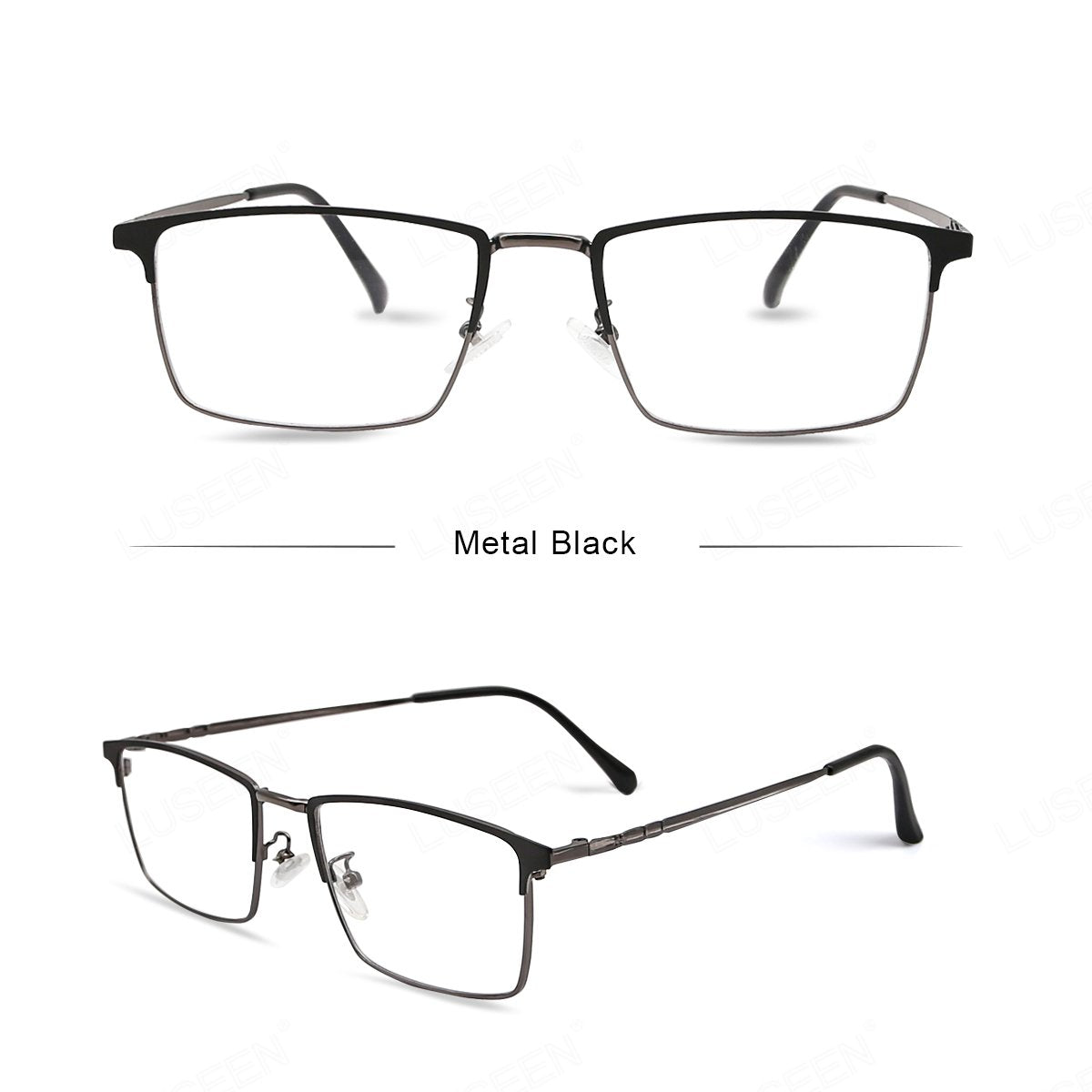 LUSEEN Anti Radiation Photochromic Eyeglass Sunglasses AG2251 Shades for Men Women Vintage Fashion Student Round Face Unisex Summer Outfit Resin Eyewear