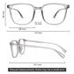 LUSEEN AG2279 Black frame Glasses Photochromic and Anti Radiation Square Full Rim Y2K Retro Eyeglass For Men and Women