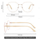 LUSEEN AG2267 Photochromic Anti-Radiation Eyeglasses Shades For Women Men Replaceable Lens Fashion Full Rim Round Frame