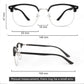 LUSEEN AG2242 Anti-Radiation Photochromic Eyeglass Browline Unisex PC Alloy Semi Rimless Square Eyewear
