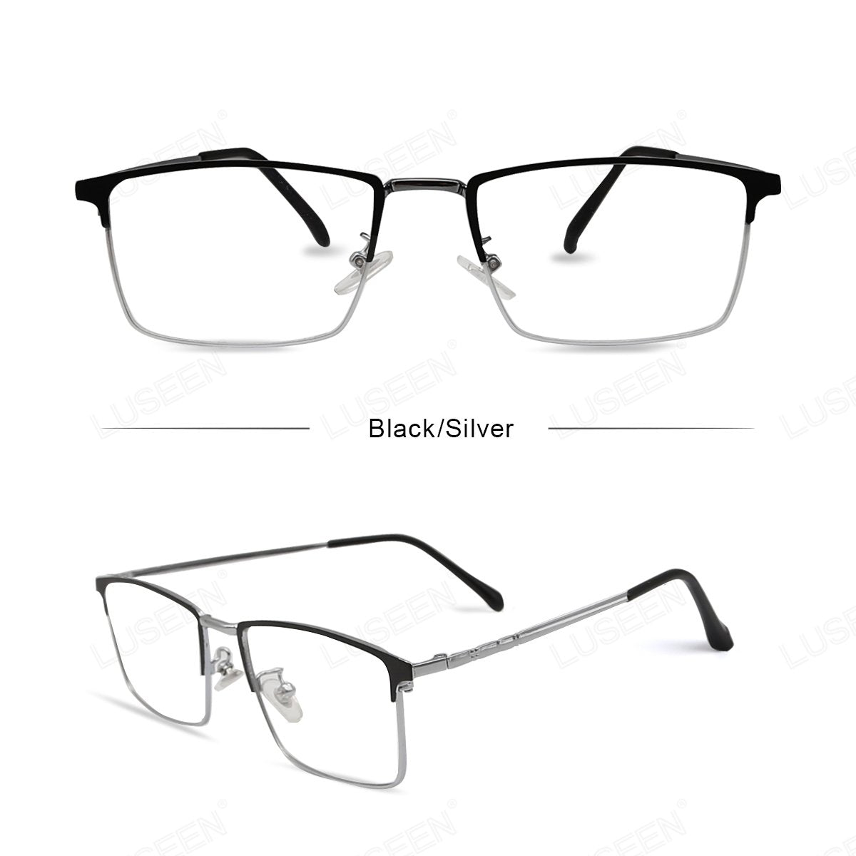 LUSEEN Anti Radiation Photochromic Eyeglass Sunglasses AG2251 Shades for Men Women Vintage Fashion Student Round Face Unisex Summer Outfit Resin Eyewear