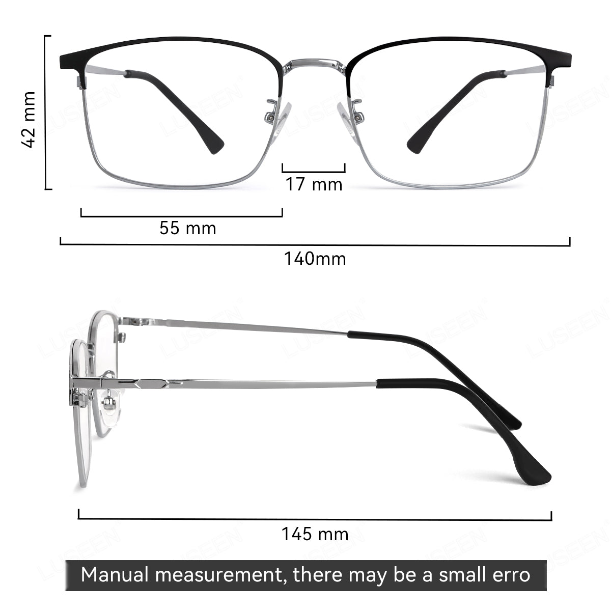 LUSEEN AG2235 Photochromic Ant-Radiation Eyeglass Shades For Women Man Cyber Glasses Replaceable Lens Fashion Sunglass