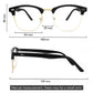 LUSEEN Eyeglass Photochromic Anti Radiation Browline  Eyeglasses Antirad Eye Glasses for Men and Women AG2230