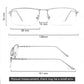 LUSEEN AG2247 Photochromic Anti-Radiation Eyeglasses Unisex Replaceable Lens Fashion Semi Rimless Rectangle Frame