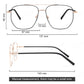 LUSEEN AG2233 New Anti Radiation Glasses Photochromic Computer Glasses Metallic Frame Replaceable Lens Fashion Unisex Glasses