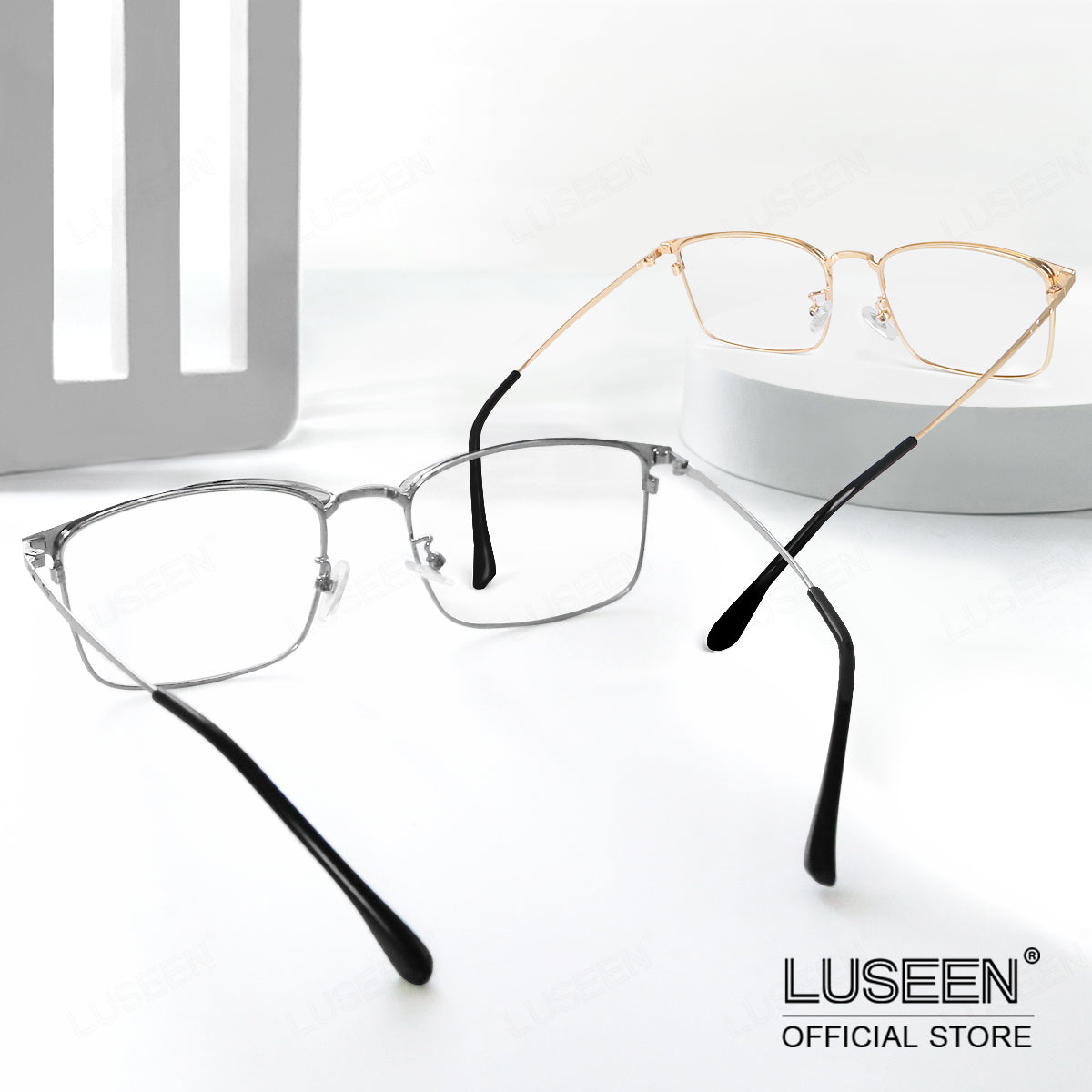LUSEEN AG2235 Photochromic Ant-Radiation Eyeglass Shades For Women Man Cyber Glasses Replaceable Lens Fashion Sunglass