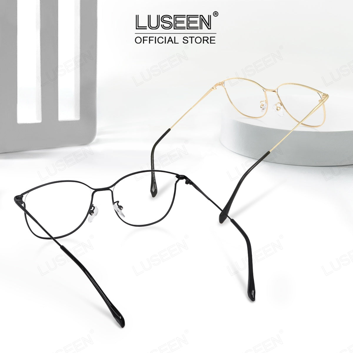 LUSEEN AG2249 Anti-Radiation Photochromic Eyeglasses For Men Women Cat Eye Fashion Eyecare