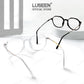 LUSEEN AG2257 Unisex Photochromic Anti Radiation Fashion Eyeglass Shades For Men Women Sunglasses For Round Face
