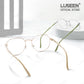 LUSEEN AG2267 Photochromic Anti-Radiation Eyeglasses Shades For Women Men Replaceable Lens Fashion Full Rim Round Frame