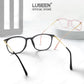 LUSEEN AG2258 Photochromic Anti-Radiation Eyeglasses Frame Color Change Unisex Full Rim PC+Alloy Round Eyewear