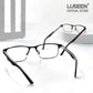 LUSEEN AG2244 Anti Radiation Photochromic Eyeglass Unisex Neutral Student Resin Full Rim Fashion Square Frame Glasses