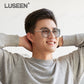 LUSEEN Anti Radiation Photochromic Eyeglass Sunglasses Shades for Men Women Vintage Fashion Student Round Face Unisex Summer Outfit Resin Eyewear AG2264