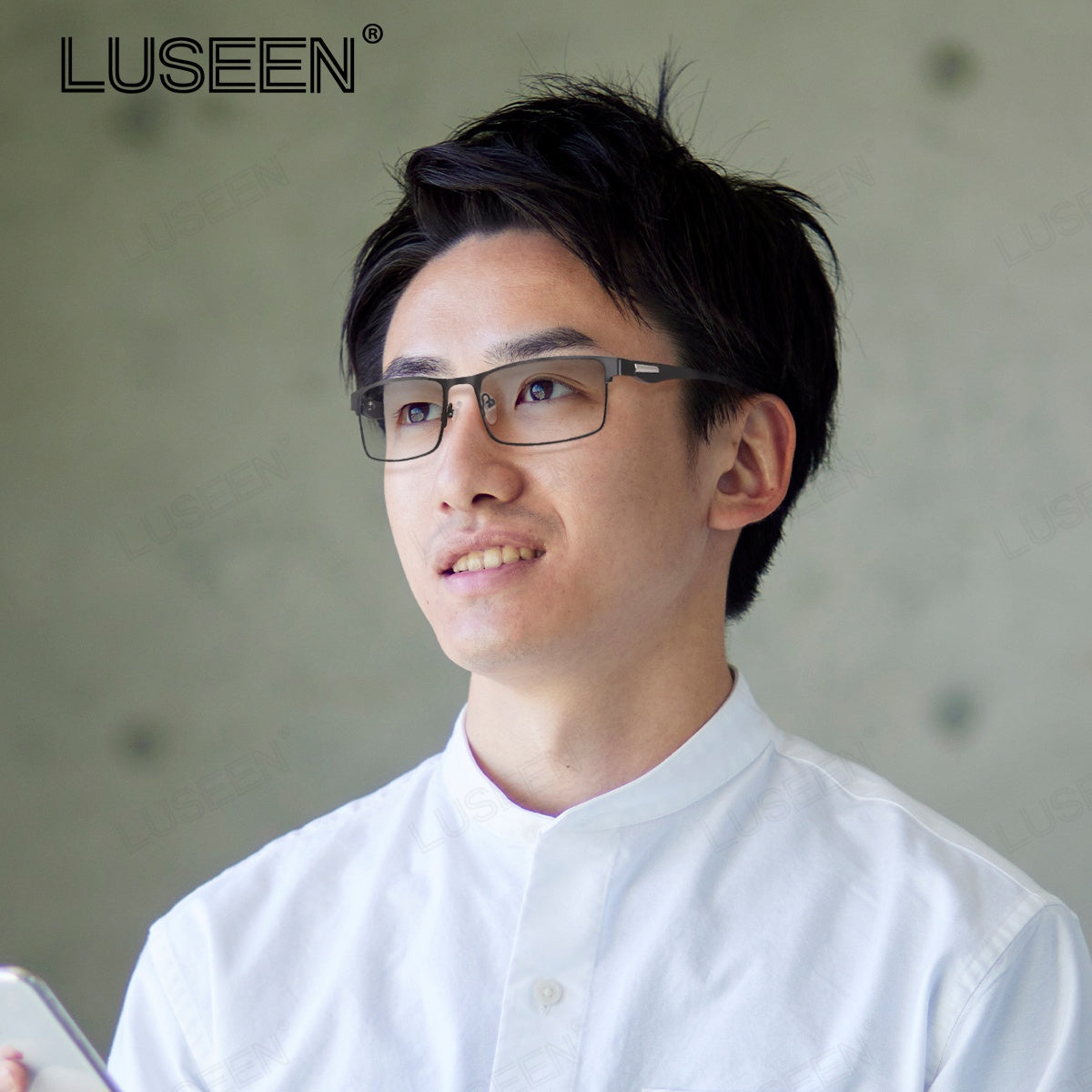 LUSEEN Anti-Radiation Photochromic Eyeglasses For Men Women Rectangle Fashion AG2255