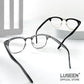 LUSEEN Eyeglass Photochromic Anti Radiation Browline  Eyeglasses Antirad Eye Glasses for Men and Women AG2230