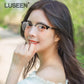 LUSEEN AG2242 Anti-Radiation Photochromic Eyeglass Browline Unisex PC Alloy Semi Rimless Square Eyewear