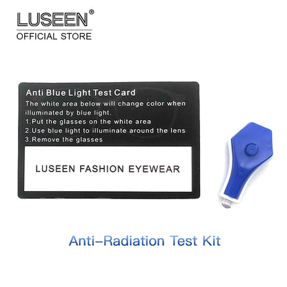 LUSEEN Antiradiation Eyeglass Test Kit Antirad Test Card And Blue Light Transmitter AT1001