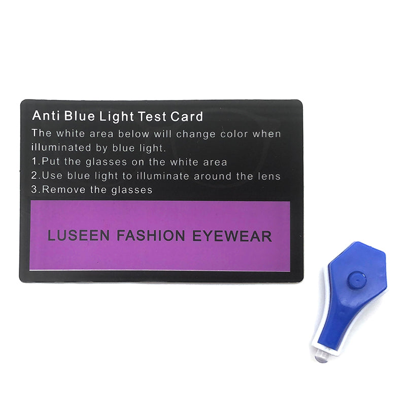 LUSEEN Antiradiation Eyeglass Test Kit Antirad Test Card And Blue Light Transmitter AT1001