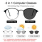 LUSEEN Photochromic Anti Radiation Eyeglass para sa Lalaki at Babae na Anti Blue Ray Eye Glasses UV400 AG2201