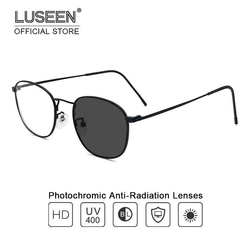 LUSEEN Anti Radiation Photochromic Eyeglasses Anti Blue Ray Computer Eyewear for Woman Man Eye Glasses AG2205