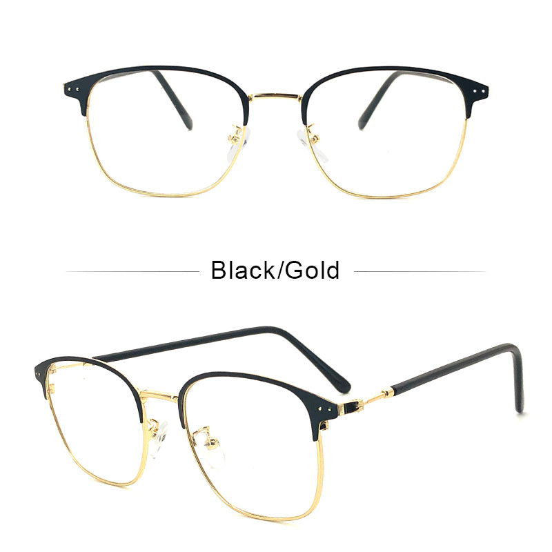 LUSEEN Photochromic Anti Radiation Eyeglass Metal Computer Glasses Anti Blue Light Eyeglasses For Woman Man AG2206