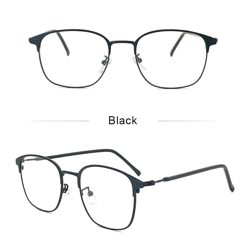 LUSEEN Photochromic Anti Radiation Eyeglass Metal Computer Glasses Anti Blue Light Eyeglasses For Woman Man AG2206