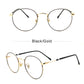 LUSEEN Photochromic Eyeglass Anti Radiation Metal Round Computer Anti Blue Light Eye Glasses for Woman Man AG2207