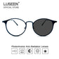 LUSEEN Anti Radiation Photochromic Eyeglasses for Women Men Replaceable Lens Computer Blue Light Glasses AG2208