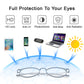 LUSEEN Anti Radiation Photochromic Eyeglasses for Women Men Replaceable Lens Computer Blue Light Glasses AG2208