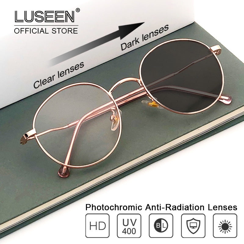 LUSEEN Photochromic Anti Radiation Eyeglass For Woman Anti Blue Ray Eye Glasses AG2209