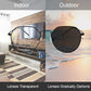 LUSEEN Photochromic Eyeglasses Anti Radiation Anti Blue Ray Computer Glasses Sunglasses for Women Man AG2210