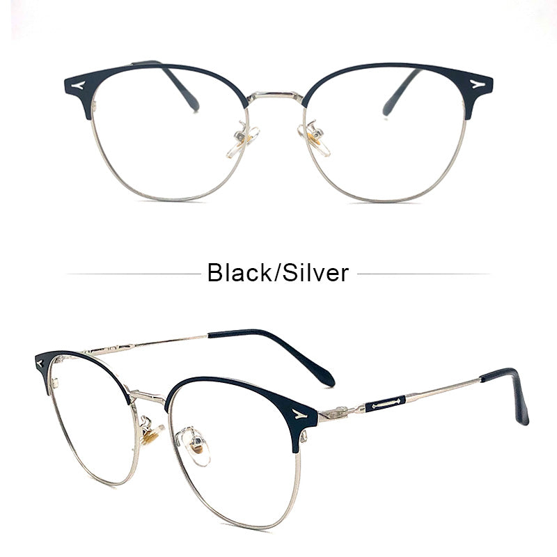 LUSEEN Fashion Anti Radiation Photochromic Eyeglass for Women Men Replaceable Lens Computer Blue Light Eye Glasses AG2211