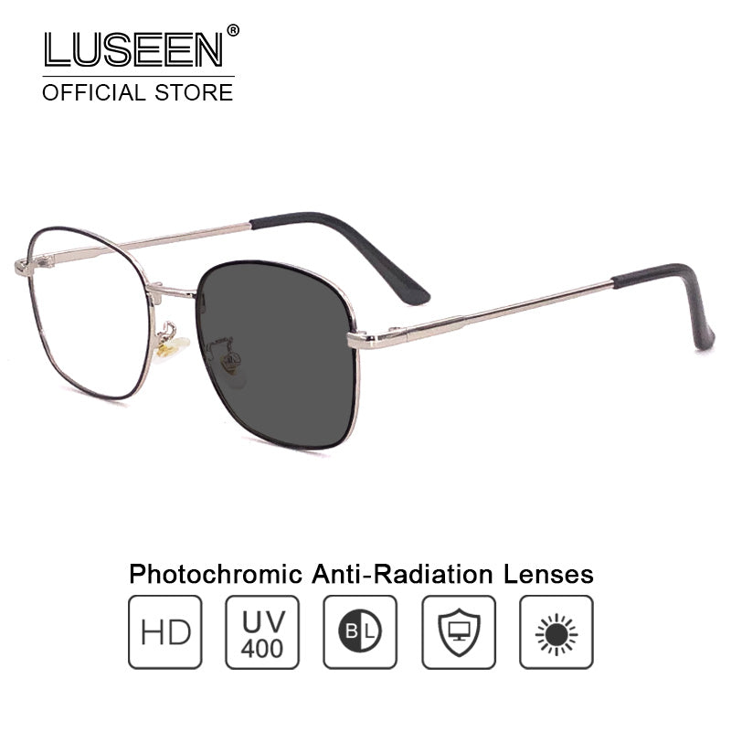 LUSEEN Anti Radiation Eyeglass For Woman Men Photochromic Eye Glasses Anti Blue Light Eyewear AG2212