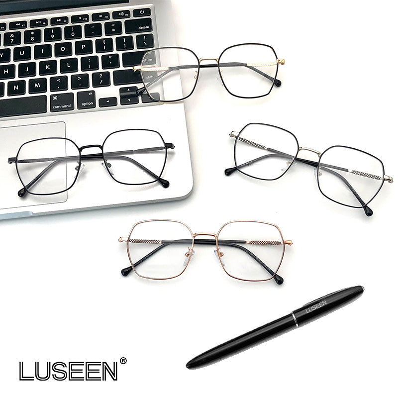 LUSEEN Photochroimic Anti Radiation Eyeglass for Woman Man Anti Blue Light Eye Glasses AG2213